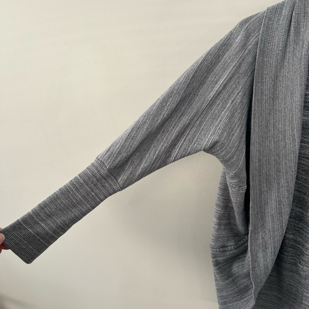 Wilfred Light Heather Grey Diderot Cocoon Open Front Casual Cardigan - Picture 4 of 5